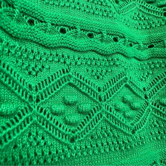 NWT $148 Eliza J Sleeveless Crochet Shift Dress Kelly Green Size Medium summer - Picture 4 of 13